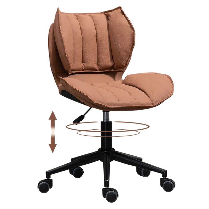 Light Luxury Computer Chair for Long Periods of Sitting, Home Girl's Bedroom, Manicure and Makeup Chair, Comfortable Backrest, Swivel Chair That Can Be Lifted and Lowered