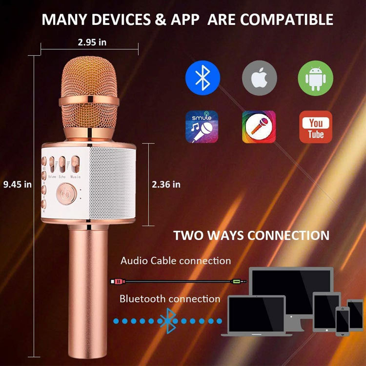 Беспроводной Bluetooth микрофон для мобильного телефона Портативный Q37 для улицы Ktv с одним ключом глушения Оптовая продажа