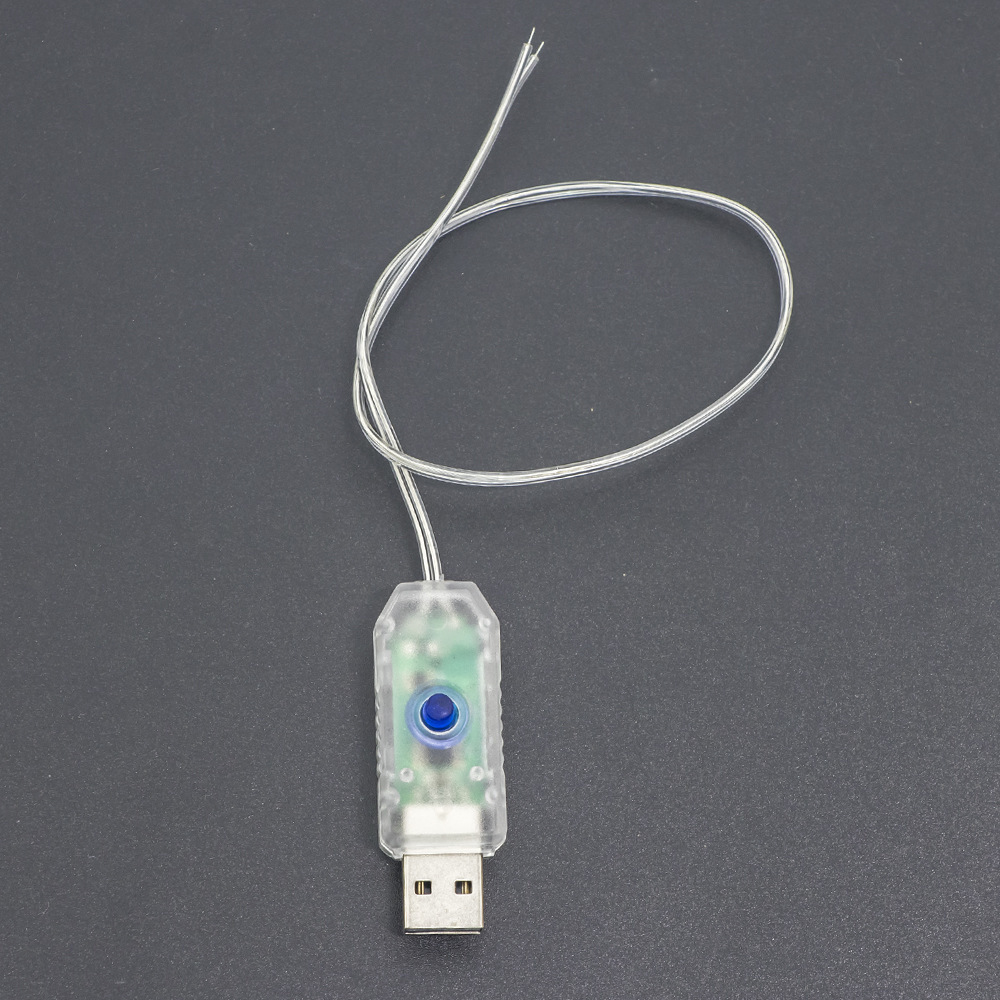 Multifunctional String Light USB Plug Cord USB Plug Copper Wire Light String Accessories Fireworks Shaped Light String Power Supply