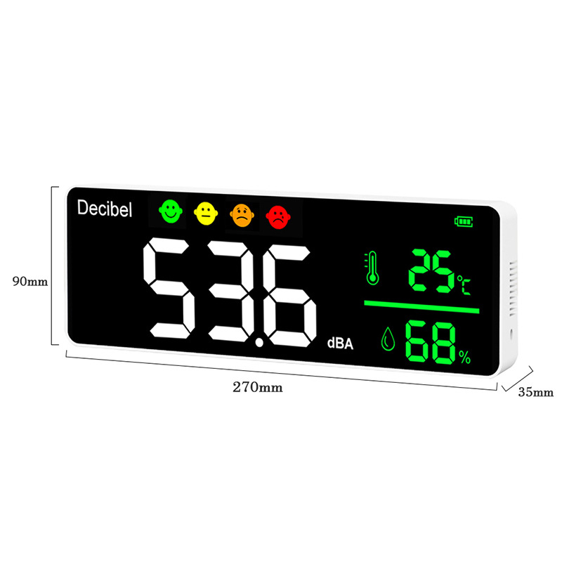 Wall-Mounted Noise Meter Decibel Meter Dingmeng New Product Neutral English Cross-Border Supply