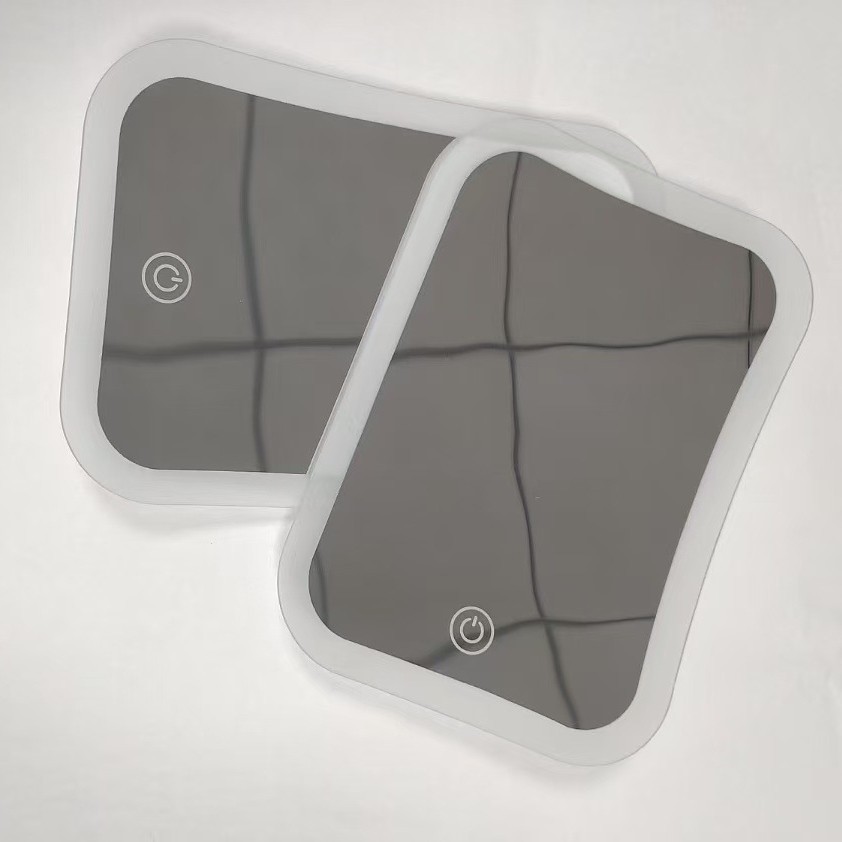 Customized Home Bathroom Led Smart Light Glass Lens Bedroom Dressing Table Makeup Table Lighted Mirror Led Lighted Mirror