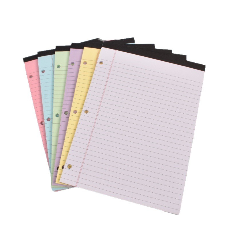 Loose-Leaf Notebook, Colorful Office Loose-Leaf Notebook, American-Style Three-Hole Notepad, Lined Refill Inner Pages, Wholesale, Multi-Functional