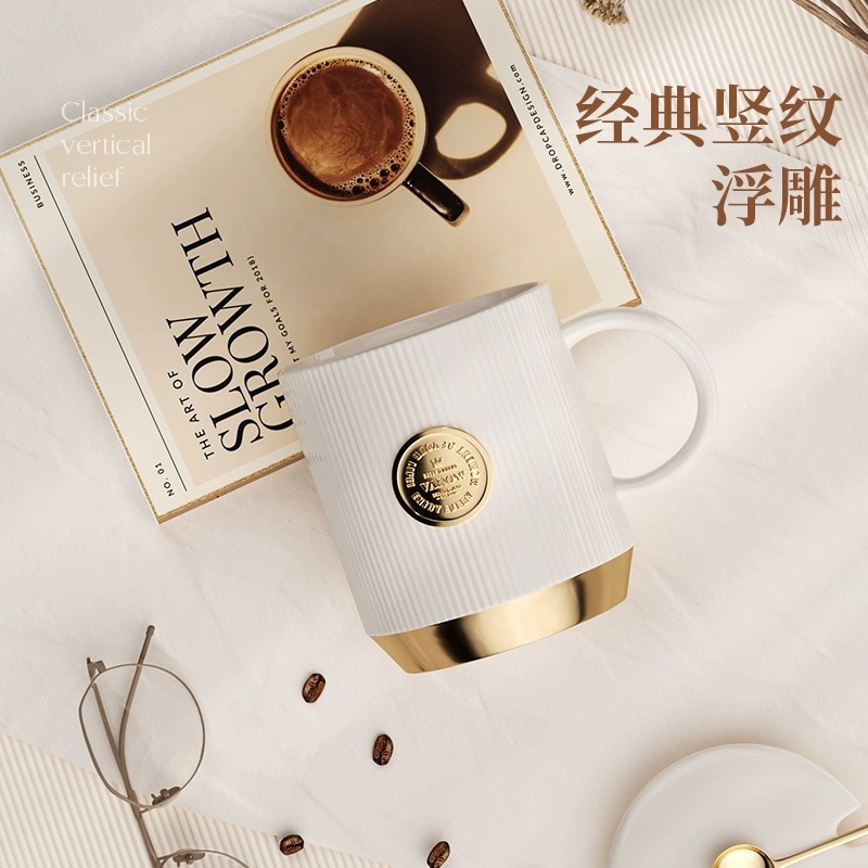 Vanow 2024 New Style Spoon Mug with Lid for Men and Women Couple suit Gift Box Accompanying Gift Cup Engraving