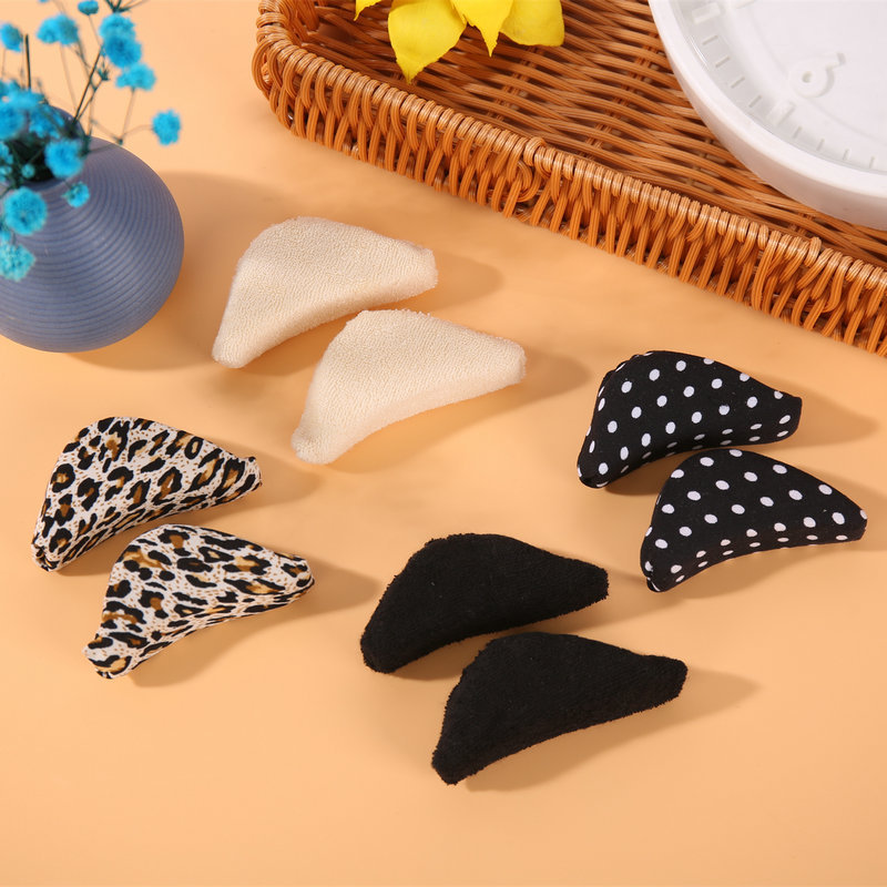 High-Heeled Shoes Sponge Shrinking Toe Plug Black Skin Color Dot Leopard Print Forefoot Pad High-Heeled Shoe Plug Adjustment Size Big Change