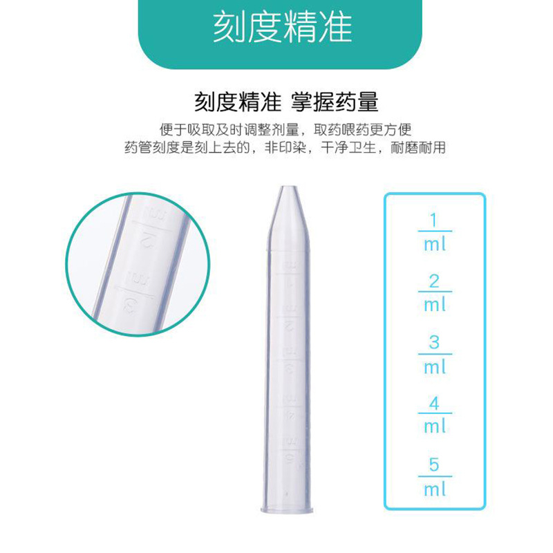 Silicone Dropper Food-Grade Anti-Choking Children's Medicine Feeder Baby 5ml with Scale for Feeding Water and Medicine