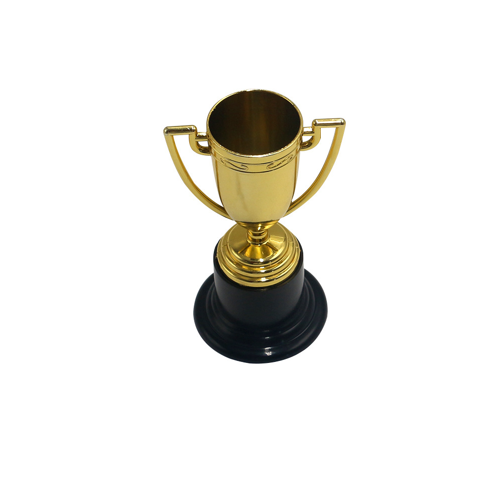 Kindergarten Party Honor Golden Small Trophy Toy Children's Awards Plastic Trophy Mini Props Manufacturer Wholesale