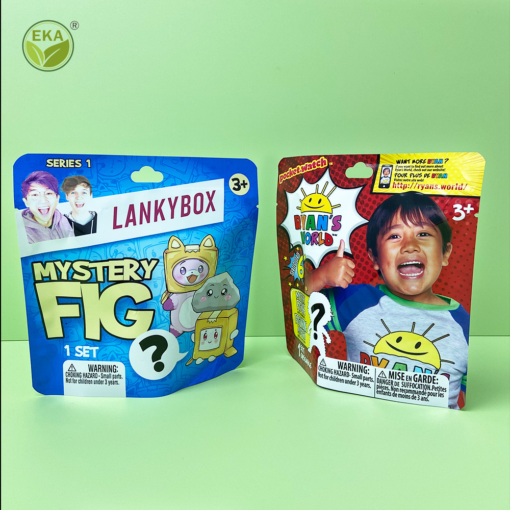 Hanging Hole ins American Style Medium Seal Aluminum Foil Packaging Bag Can Hang Three Side Seal Kindergarten Children's Surprise Blind Box Toys
