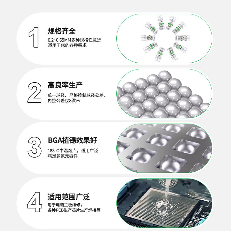 Xinxun Tools Rl-403B Soldering Beads for Middle-Layer Motherboard Soldering Pads, 25,000 Pieces