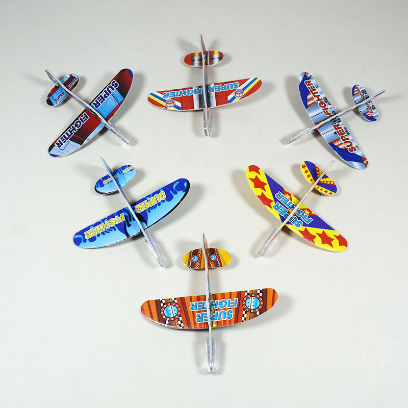 Mini foam plane DIY color children's toys aviation model kindergarten small gift outdoor toys wholesale