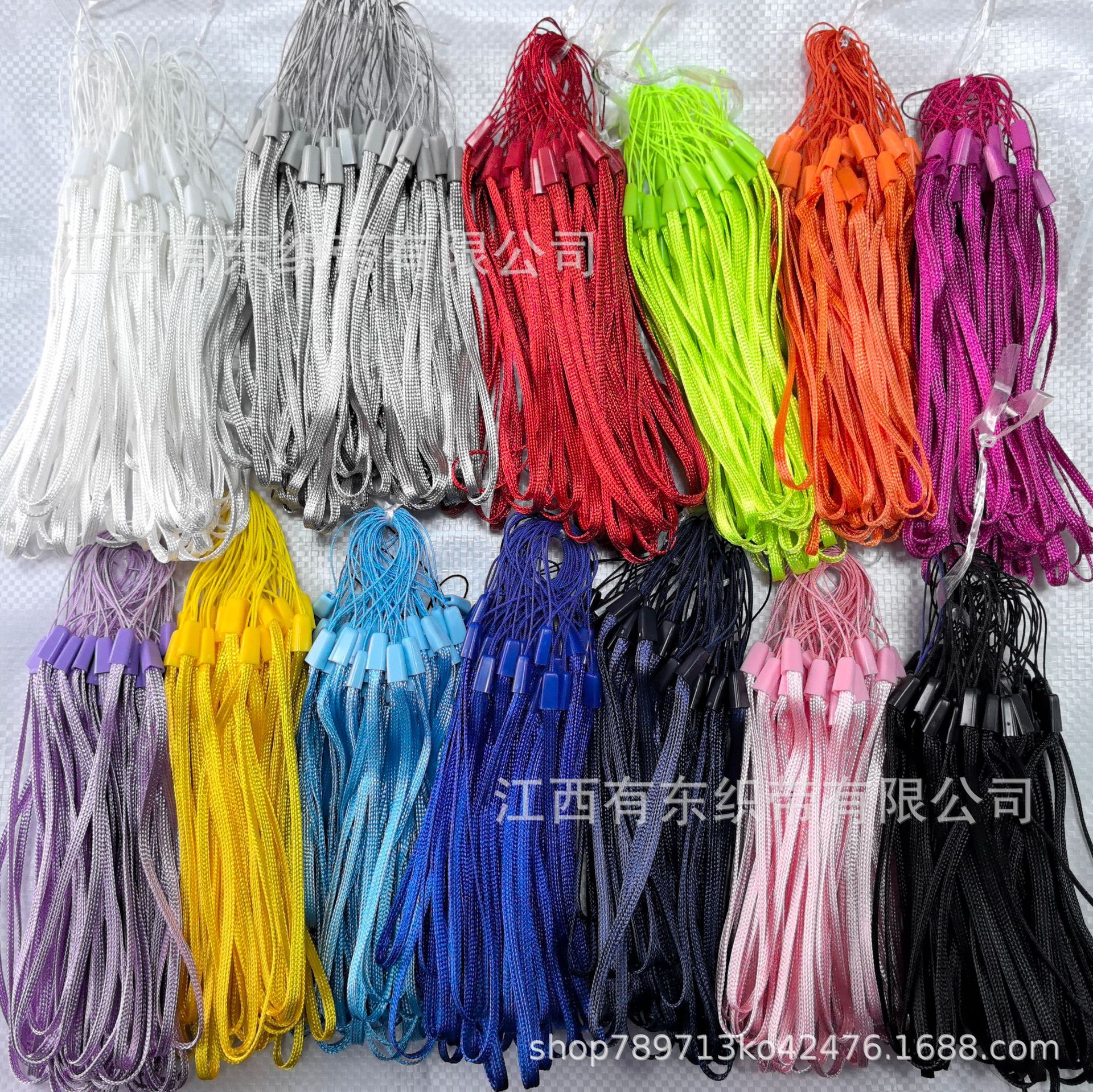 Wholesale color bulk shipment mobile phone lanyard fan lanyard short mobile phone rope camera lanyard pine rope