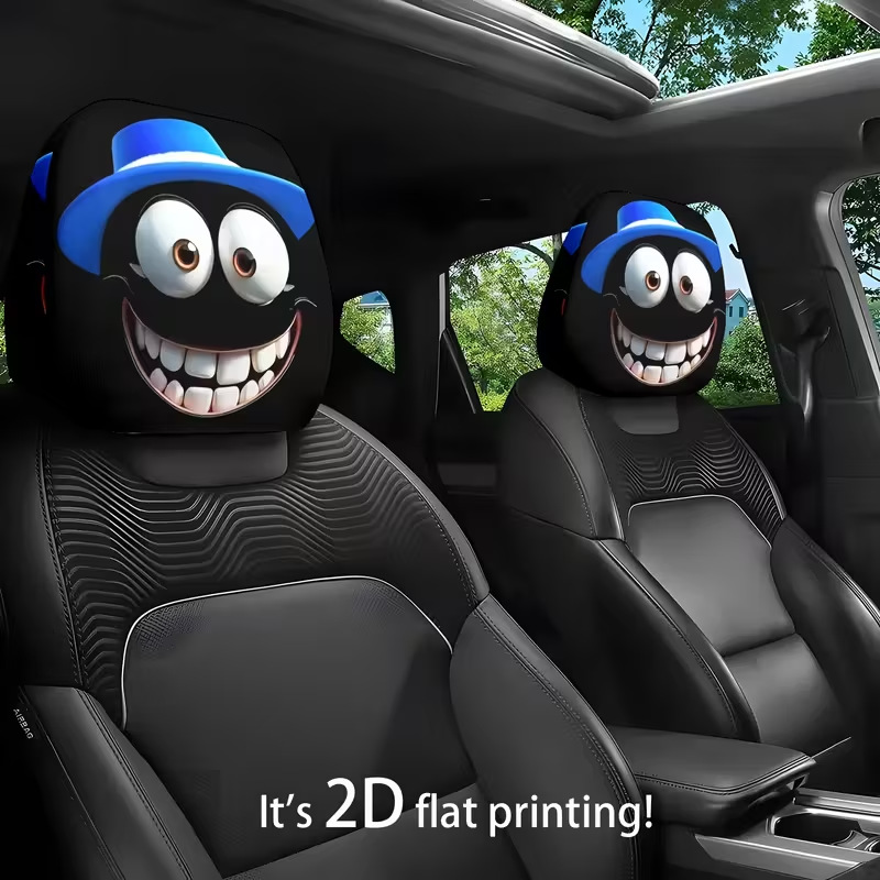 Temu Can Provide Label Printing Services for Quirky Expression Car Pillowcases, Elastic Printed Pillowcases, and Can Customize Car Pillowcases with Your Own Design