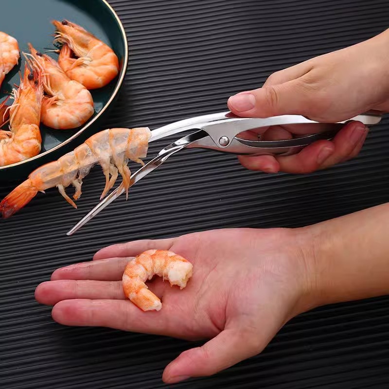 Stainless Steel Shrimp Stripper Shrimp Line Removal Knife Shrimp Shell Removal Shrimp Shell Opening Shrimp Back Removal Knife Household Kitchen Tools