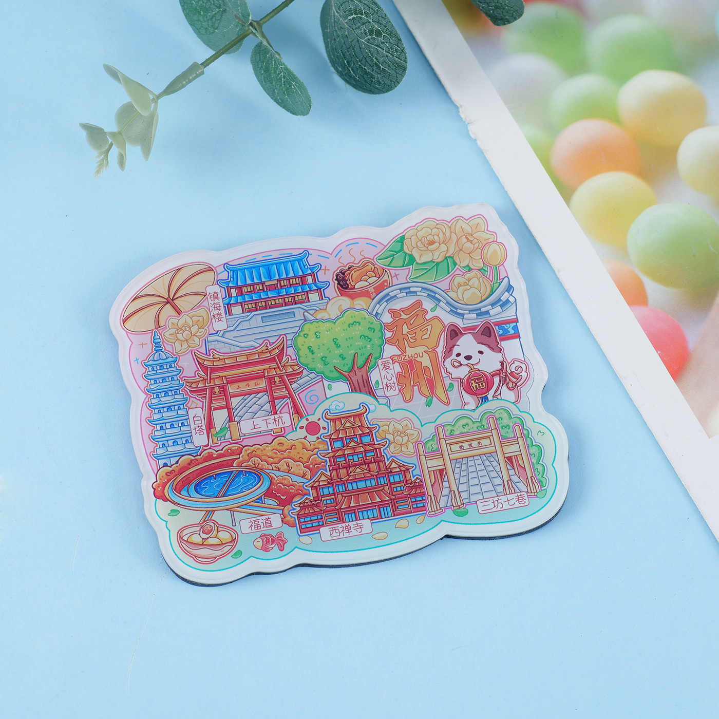 Acrylic Refrigerator Magnets, Anime Ip Peripheral Cultural and Creative Products, City Scenic Spots Advertising Soft Magnetic Stickers, Customized