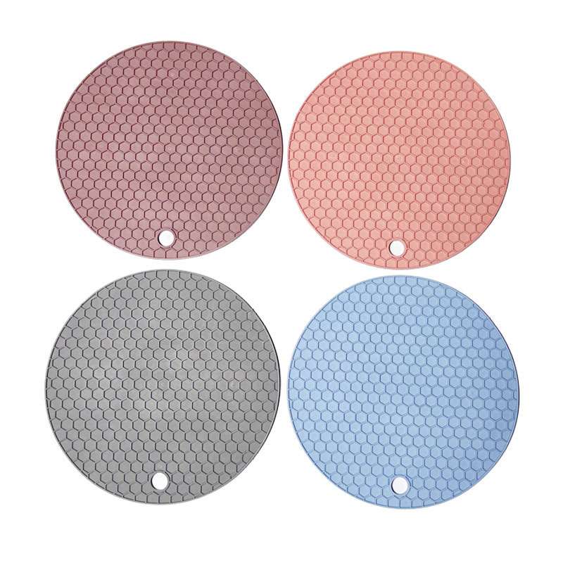 Insulation Mat, Coaster, Placemat, Silicone Mat, Cross-Border Hot-Selling Silicone Honeycomb Insulation Mat, Round Pot Mat, Bowl Mat, Dining Table Mat