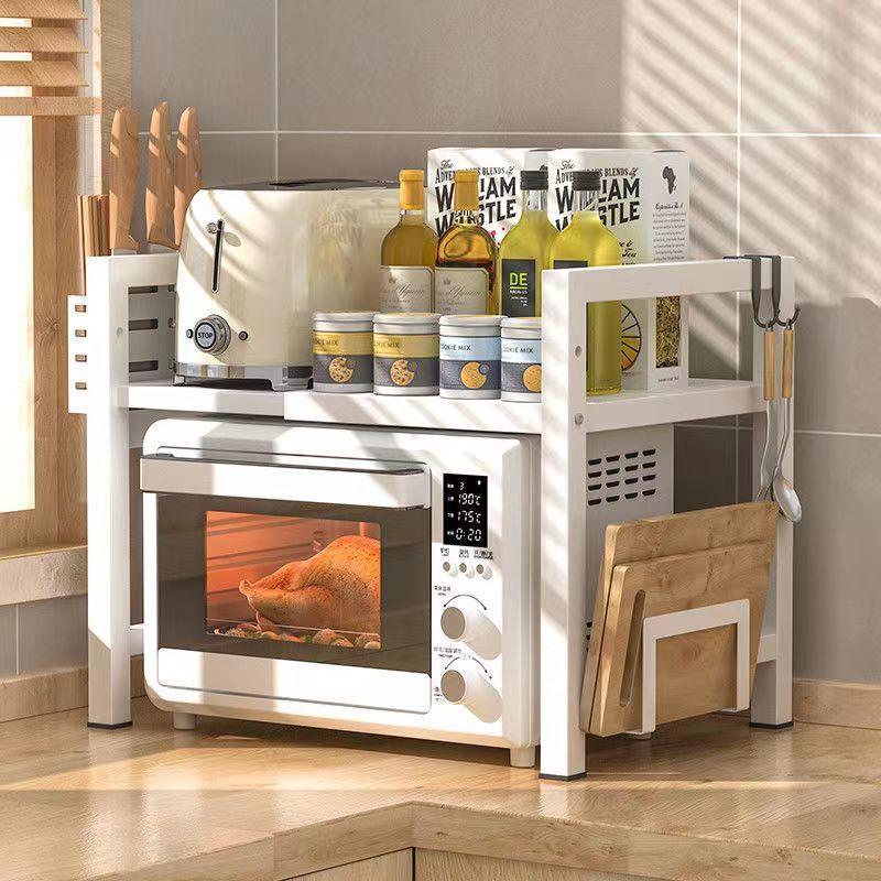 Retractable Kitchen Microwave Oven Storage Rack Multifunctional Electric Rice Cooker Storage Rack Household Countertop Oven Bracket