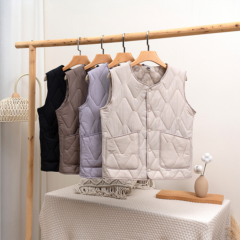 Утолщенный зимний жилет из хлопка для мужчин и женщин, новый теплый большой размер с флисовой подкладкой