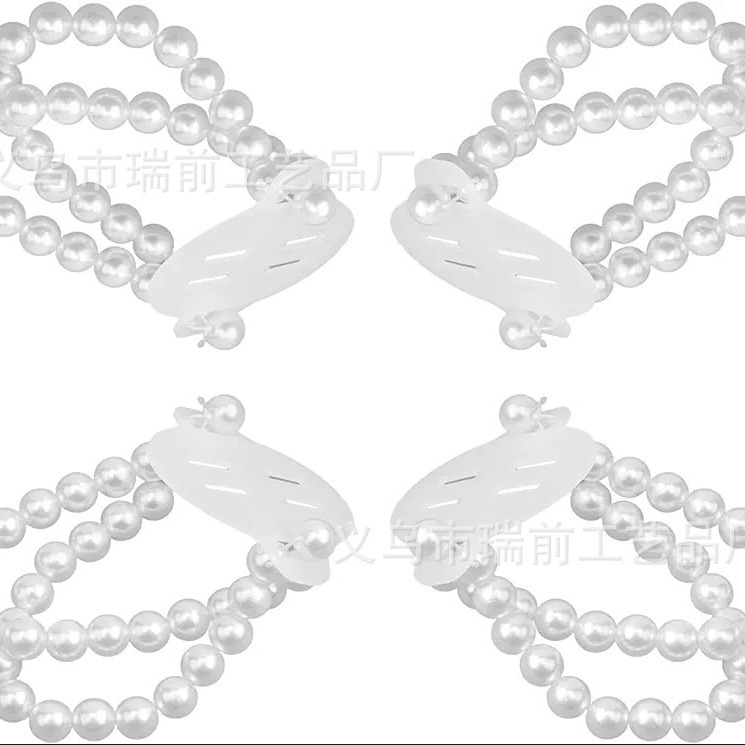 Bride Bridesmaid Pearl Wrist Flower Bracelet Pearl Chain Wrist Reholder Pearl Lace Reholder Wedding Supplies
