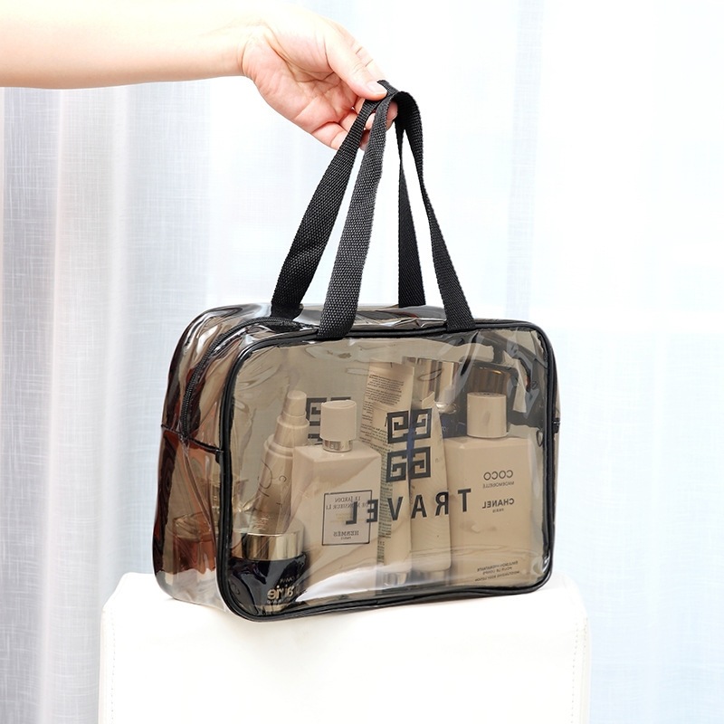 New PVC Transparent Toiletry Bag Waterproof Cosmetic Bag Portable Portable Toiletry Cosmetic Bag