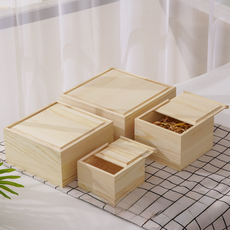 Pull Cover Bridesmaid Accompanying Gift Packaging Wooden Box Wedding Candy Eternal Flower Snacks Spring Festival Mid-Autumn Festival Universal