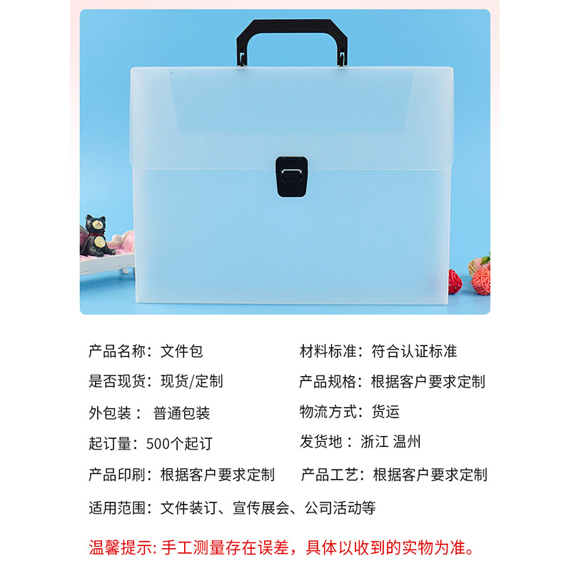 Manufacturer Supplies Custom Plastic File Bags A4 File Plastic Accordion Bags Wholesale Plastic Files