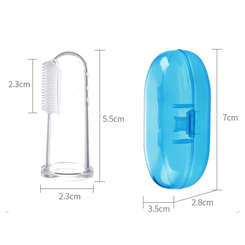 Factory direct baby thumb set toothbrush silicone milk toothbrush nano silver finger set toothbrush animal toothbrush