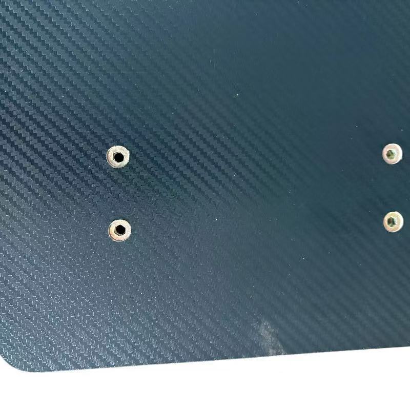 Pvc Blister Table Board Desktop Production Imitation Carbon Fiber Leather Surface Effect Waterproof and Anti-Slip Equipped with Mounting Nuts