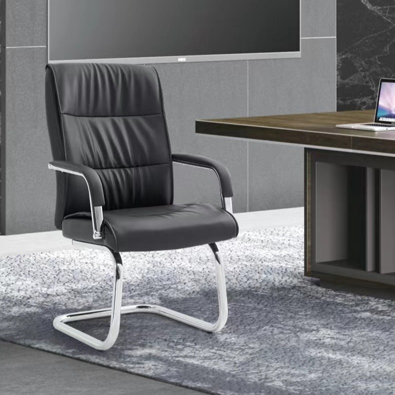 Comfortable Office Computer Leather Chair Lift Boss Chair Rotatable Conference Staff Chair Universal Wheel Mahjong Work Chair