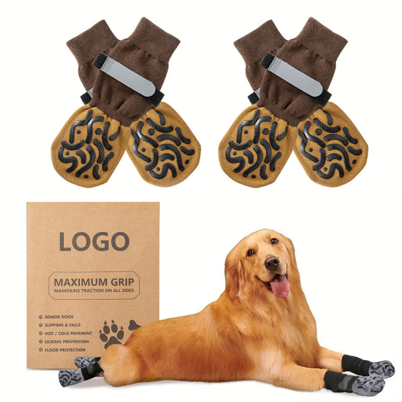 Pet socks waterproof non-slip dog socks outdoor small and medium dog foot cover Christmas dog socks cross-border explosions