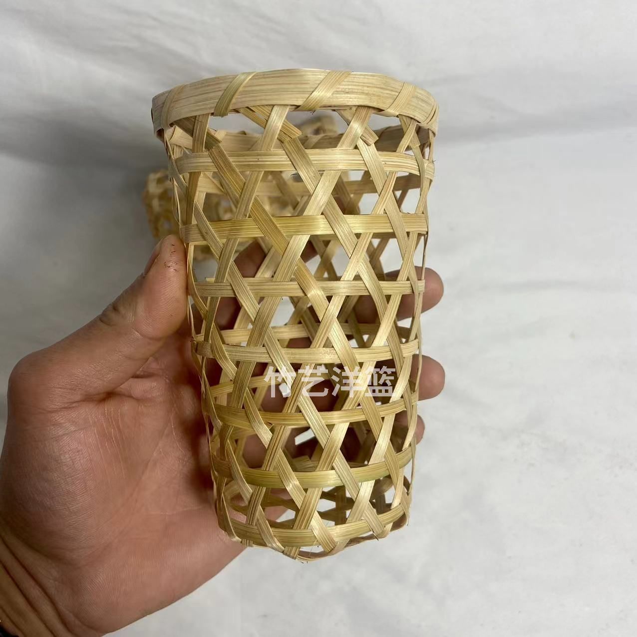 Internet Celebrity Bamboo Basket Milk Tea Cup Bamboo Ice Cream Cup Bamboo Basket Milk Tea Basket Diabolo Cup Hot Selling Bamboo Lemon Cup