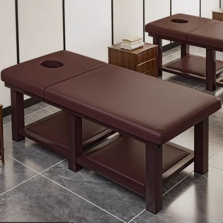 Beauty Bed, Beauty Salon Special Chinese Medicine Massage Bed, Massage Therapy Bed, Home Ear Picking with Hole Pattern Embroidery, Body and Eyelashes