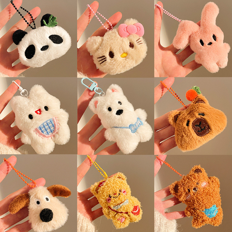 Night Market Stall Small Gift Pendants Plush Dolls for Event Promotions Hanging Ornaments Doll Backpack Decoration Key Wholesale