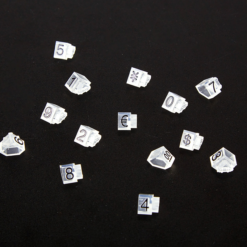 Pentagonal Number Strip Label Price Tag Plastic Price Tag Number Price Code Label Display Card Factory Wholesale