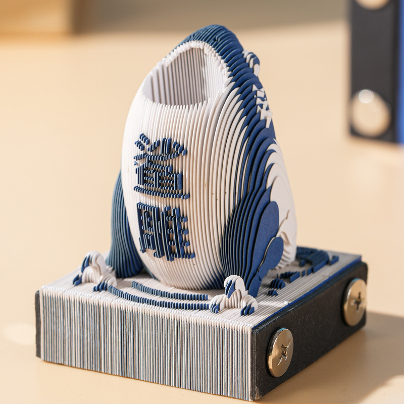 3D бумажная скульптура акула скульптура стерео блокнот арт настольный календарь милые стикеры можно отрывать вручную без липкости