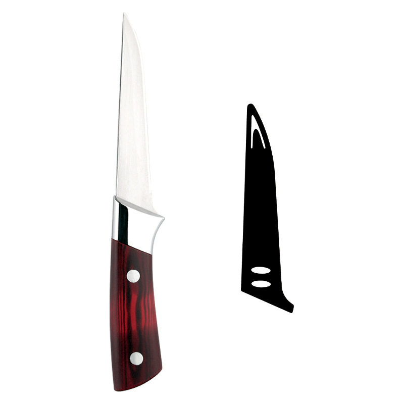 Bone Removal Knife with Rubber Sleeve, Professional Dividing Knife, Portable Pig and Sheep Knife, Peeling Knife, Bone Removal Knife, Meat Slicing Knife
