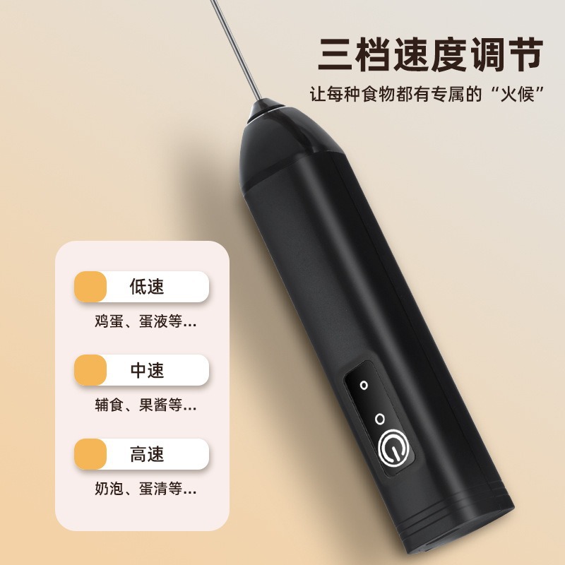 Cross-Border Popular Milk Stirrer Double-Head Egg Beater Electric Small Household Handheld Mixer Coffee Frother