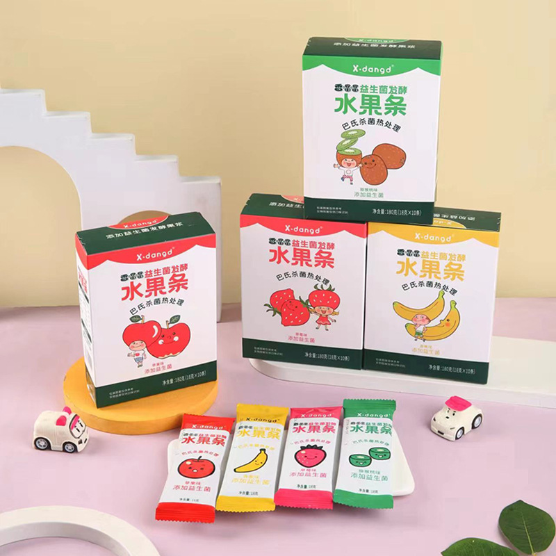 Xiangdangdang probiotics fermented fruit strip pulp strip trehalose fruit cake Children Baby snacks 18g * 10 pieces