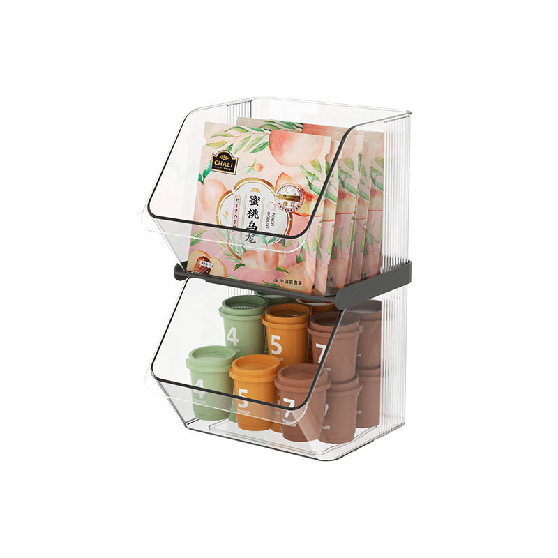 Tea Bag Storage Box Tea Capsule Coffee Storage Rack Tea Room Bar Transparent Display Rack Desktop Storage Shelf