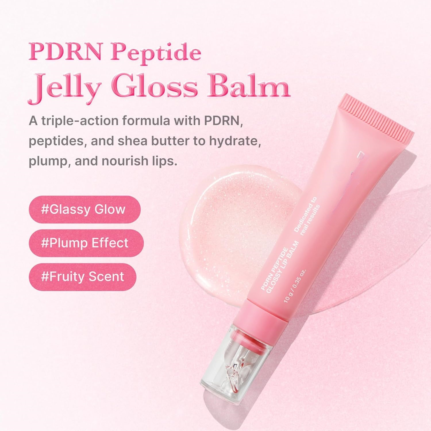 跨境PDRN肽果冻保湿唇彩透明质酸PDRN Peptide Jelly Gloss Balm