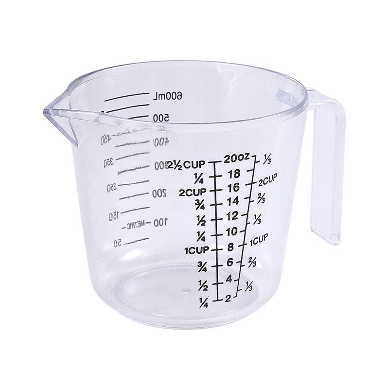 Transparent measuring cup 150/300/600/1000ml double-sided scale measuring cup PS plastic measuring cup measuring cup