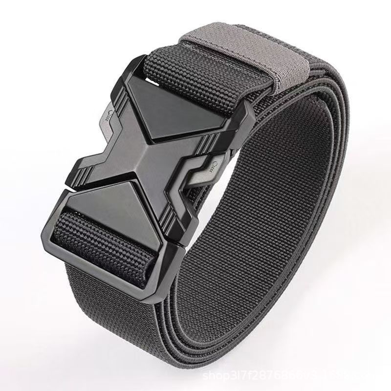Men's Toothless Automatic Buckle Belt PP Braided Tactical Belt Multi-functional Outdoor Commuter Leisure All-match Outer Belt