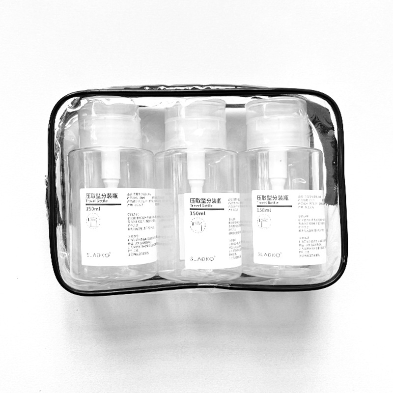 Transparent Pvc Cosmetic Bag Manufacturer Ready-Made Toiletry Bag Portable Large Capacity Waterproof Travel Multi-Functional Satchel Storage