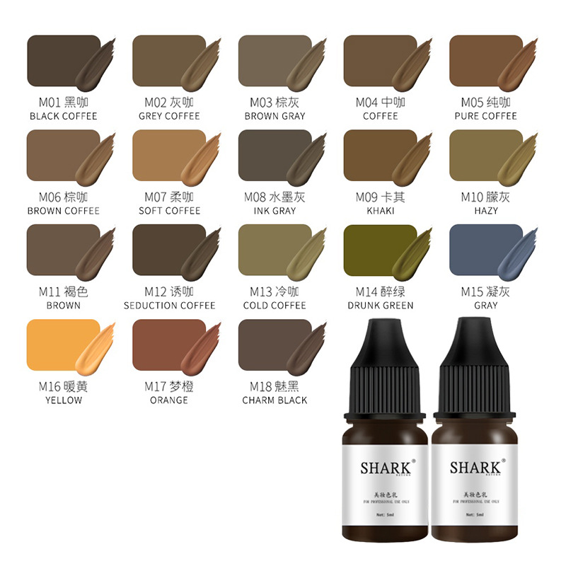 Imported Pure Liquid Tattoo Color Material Line Eyebrow Mist Eyebrow Pure Plant Color Emulsion Changes Red Eyebrows Without Turning Red and Blue and Retains Color for 5 Years