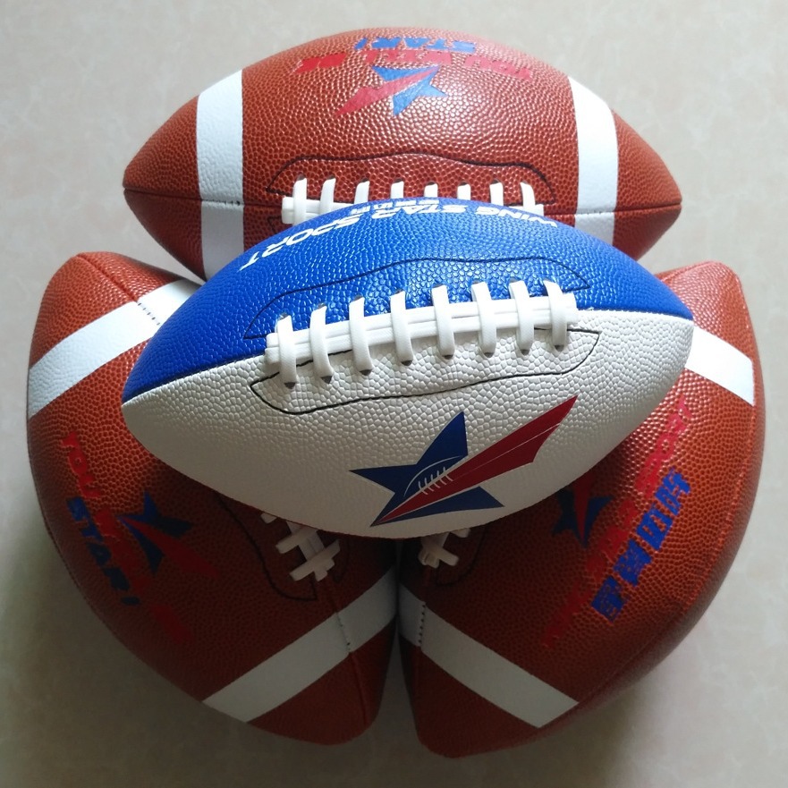 Фабричная профессиональная настройка № 1 № 3 № 6 № 9 PVC/PU/резина американский футбол цвет на заказ