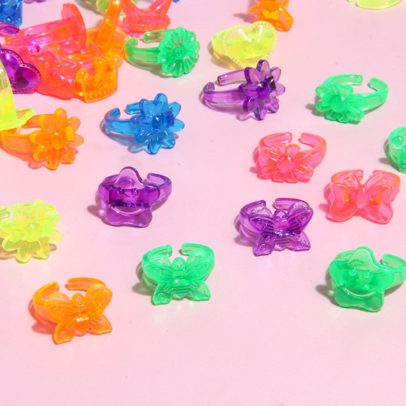 Play House Transparent Ring Jewelry Cartoon Funny Egg Cross-Border Gift Small Toy Capsule Party Toy