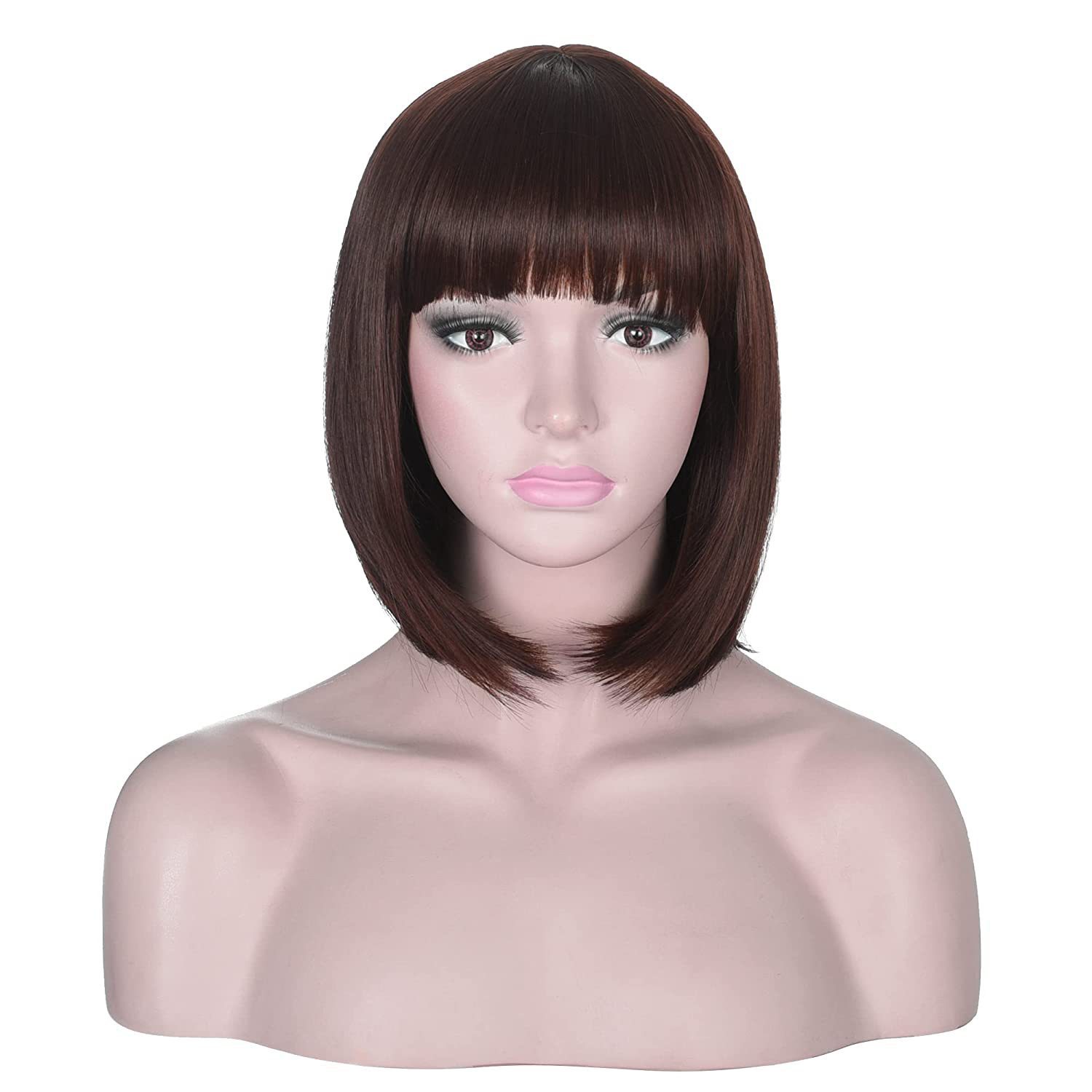 Cross-Border Exclusive European and American Festival Colorful Bob Short Straight Hair Women's Wig Halloween Cosplay Wig