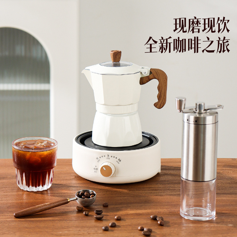 Wholesale Double-Valve Moka Pot Household Portable Espresso Pot Appliance Outdoor Hand-Brewed Coffee Pot Delivery