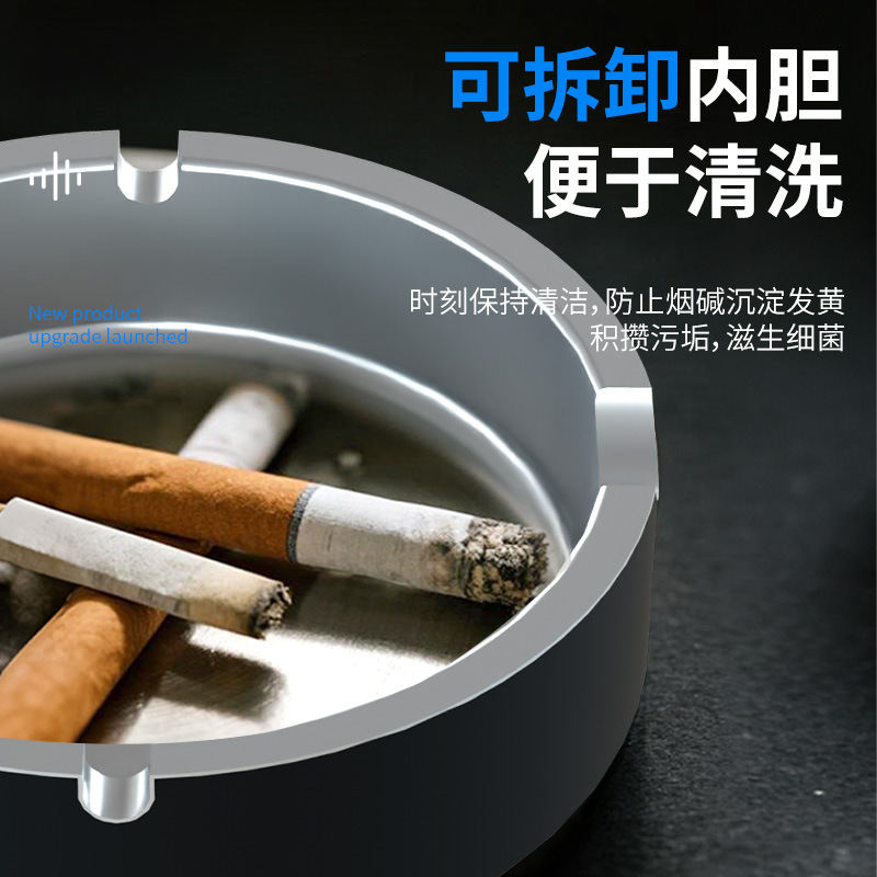 Multifunctional Ignition Ashtray Portable Household Commercial Multifunctional Creative Ashtray with Cover USB Charging Cigarette Lighter
