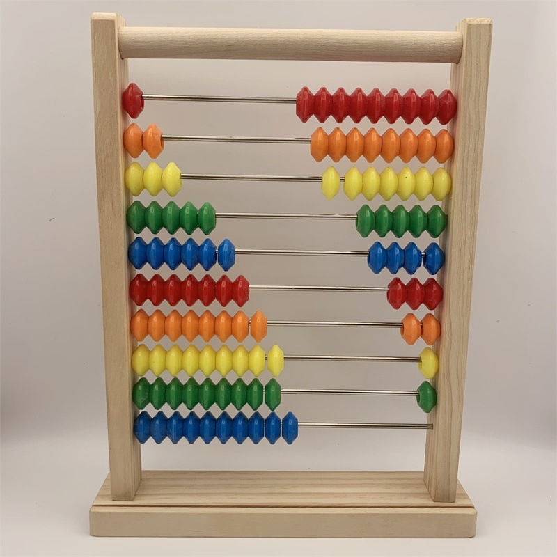 Cross-border Wooden Ten-gear Calculation Frame Abacus Mathematics Teaching Aids Early Childhood Connection Early Education Enlightenment Addition and Subtraction Counter