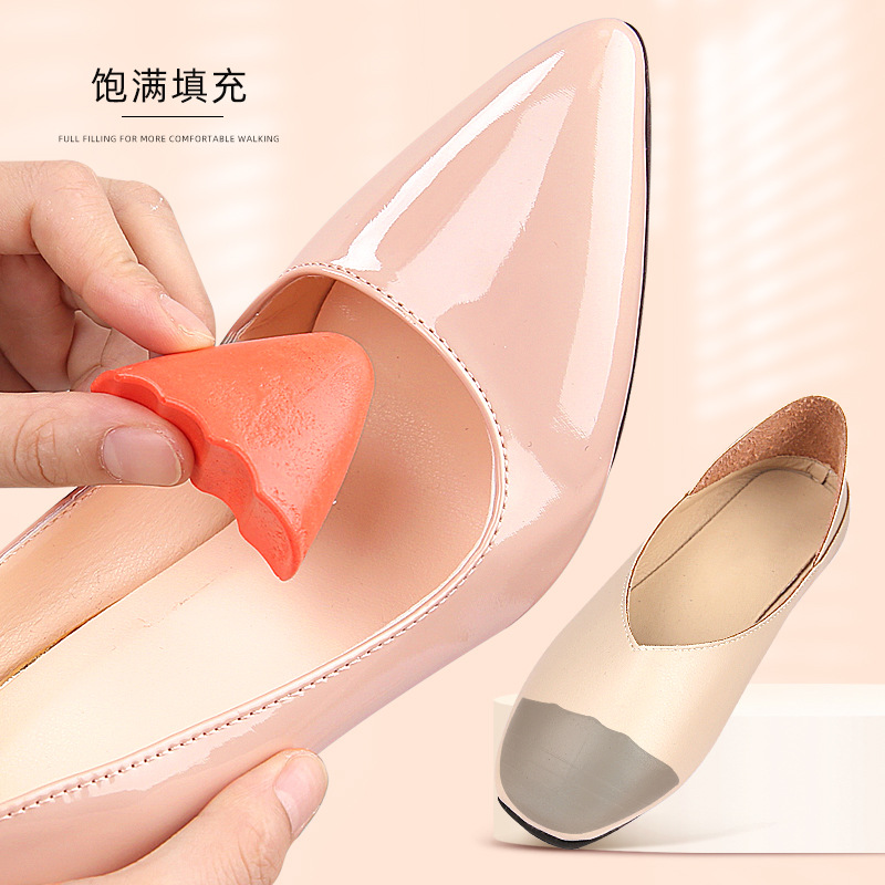 Pu Toe Plug for Men and Women, Thickeneded, Soft, Anti-Wear Toe Filling Insole, High Heels, Half Size Adjustment Insole