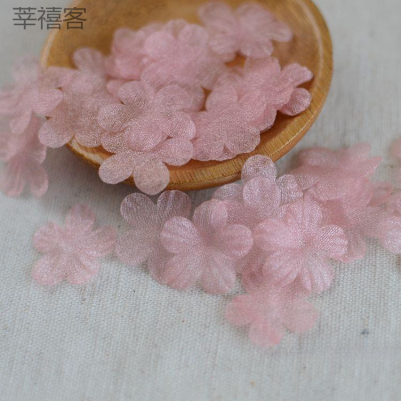 A08DIY handmade flower clothing accessories sandy three-dimensional wrinkled flower hair accessories, wedding accessories